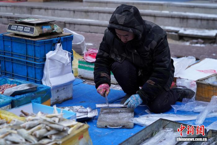 Хэйлунцзяндағы Харбин қаласы «табиғи тоңазытқышқа» айналып, көшелерде мұздатылған өнімдер сатыла бастады