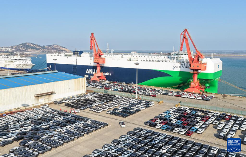 Ляньюньган портында жаңа энергетикалық көліктердің экспорты айтарлықтай өсті