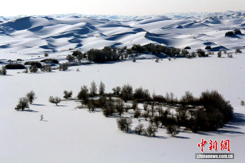 Қар астындағы Такламакан шөлі