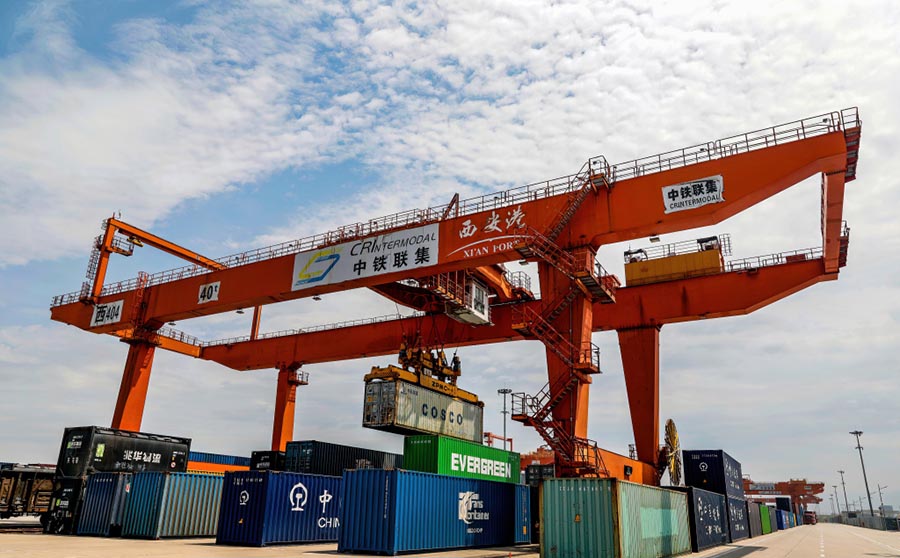 Шэньсидегі Қытай-Вьетнам арасында алғашқы халықаралық жүк пойызы ашылды