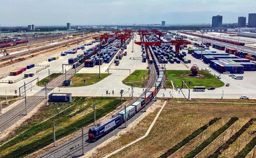 Шэньсидегі Қытай-Вьетнам арасында алғашқы халықаралық жүк пойызы ашылды