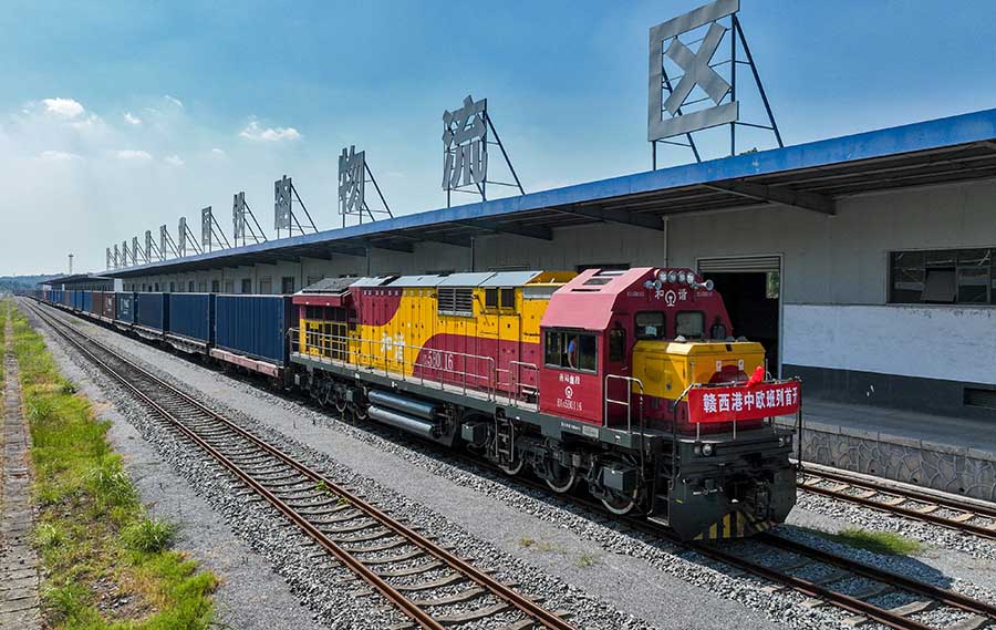 Пиншян, Цзянси: Цзянсидің батыс өңірінде алғашқы Қытай-Еуропа пойызы ашылды