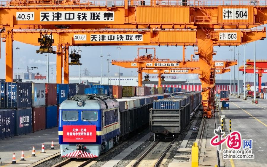 Биылдың алғашқы екі айында Тяньцзинь Қытай-Еуропа (Орталық Азия) жүк пойыздары арқылы 12 000-нан астам TEU жүк жөнелтті